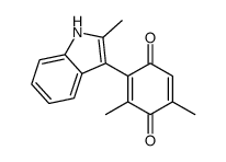 3,5-dimethyl-2-(2-methyl-1H-indol-3-yl)cyclohexa-2,5-diene-1,4-dione结构式