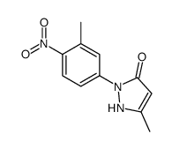 5-methyl-2-(3-methyl-4-nitrophenyl)-1H-pyrazol-3-one结构式