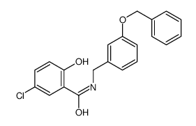 5-chloro-2-hydroxy-N-[(3-phenylmethoxyphenyl)methyl]benzamide Structure