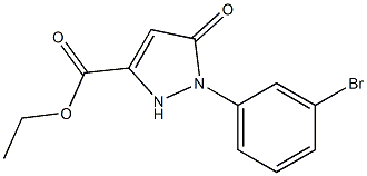 1-(3-bromo-phenyl)-5-oxo-2,5-dihydro-1H-pyrazole-3-carboxylic acid ethyl ester Structure