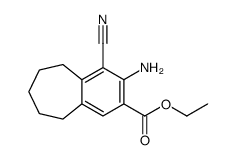 ethyl 3-amino-4-cyano-6,7,8,9-tetrahydro-5H-benzo[7]annulene-2-carboxylate结构式