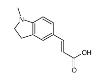 3-(1-methyl-2,3-dihydroindol-5-yl)prop-2-enoic acid Structure