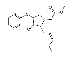 3-Oxo-2-(2-pentenyl)-4-(2-pyridinylthio)cyclopentane-1-acetic acid methyl ester Structure