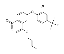 5-(2-Chloro-4-trifluoromethyl-phenoxy)-2-nitro-benzoic acid (E)-but-2-enyl ester结构式