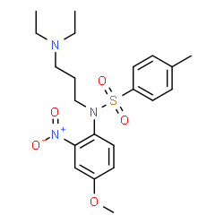 N-(3-(diethylamino)propyl)-N-(4-methoxy-2-nitrophenyl)-4-methylbenzenesulfonamide structure