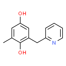 1,4-Benzenediol, 2-methyl-6-(2-pyridinylmethyl)- (9CI) Structure