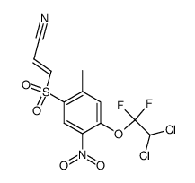 (E)-3-[4-(2,2-Dichloro-1,1-difluoro-ethoxy)-2-methyl-5-nitro-benzenesulfonyl]-acrylonitrile Structure
