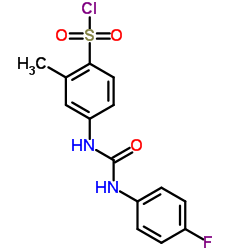 4-[3-(4-FLUORO-PHENYL)-UREIDO]-2-METHYL-BENZENE SULFONYL CHLORIDE结构式