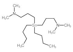 1-Propanamine,3,3'-(dibutylstannylene)bis[N,N-dimethyl- Structure