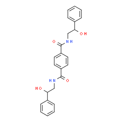 N,N'-Bis(2-hydroxy-2-phenylethyl)-1,4-benzenedicarboxamide结构式