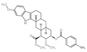 18-(3-amino-benzoyloxy)-11,17-dimethoxy-yohimbane-16-carboxylic acid methyl ester结构式