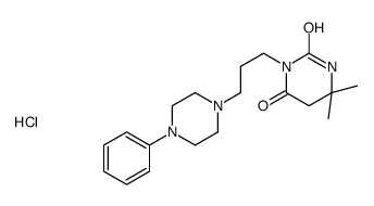 6,6-dimethyl-3-[3-(4-phenylpiperazin-1-yl)propyl]-1,3-diazinane-2,4-dione,hydrochloride Structure