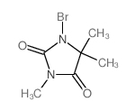 1-bromo-3,5,5-trimethyl-imidazolidine-2,4-dione structure