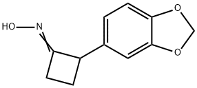 Cyclobutanone, 2-(1,3-benzodioxol-5-yl)-, oxime structure