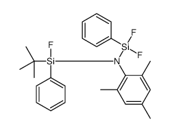 N-(tert-butyl-fluoro-phenylsilyl)-N-[difluoro(phenyl)silyl]-2,4,6-trimethylaniline结构式