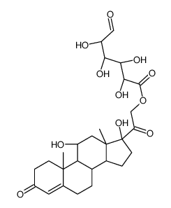 (11α)-11,17-Dihydroxy-3,20-dioxopregn-4-en-21-yl D-glucuronate结构式