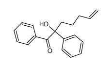 2-hydroxy-1,2-diphenylhept-6-en-1-one结构式