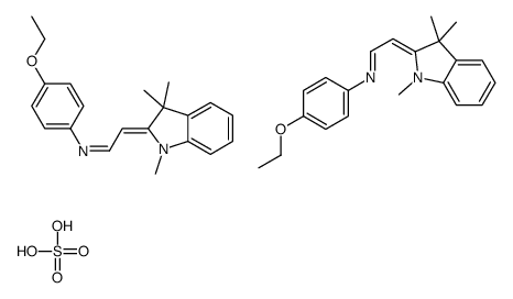 4-ethoxy-N-[(E)-2-(1,3,3-trimethylindol-1-ium-2-yl)ethenyl]aniline,sulfate Structure