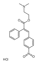 dimethyl-[2-[(Z)-3-(4-nitrophenyl)-2-phenylprop-2-enoyl]oxyethyl]azanium,chloride Structure