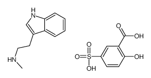 2-hydroxy-5-sulfobenzoic acid,2-(1H-indol-3-yl)-N-methylethanamine结构式