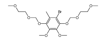 6-Bromo-2,3-dimethoxy-5-methylhydroquinone bis<2-methoxyethoxymethyl ether>结构式