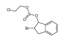 (2-bromo-2,3-dihydro-1H-inden-1-yl) 2-chloroethyl sulfite Structure