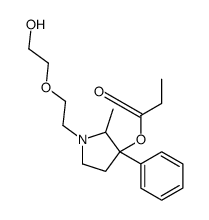 1-[2-(2-Hydroxyethoxy)ethyl]-2-methyl-3-phenylpyrrolidin-3-ol 3-propionate结构式