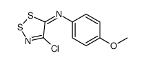 N-(4-chloro-5H-1,2,3-dithiazol-5-yliden)-4-methoxyaniline Structure
