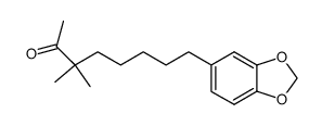 8-(benzo[d][1,3]dioxol-5-yl)-3,3-dimethyloctan-2-one结构式