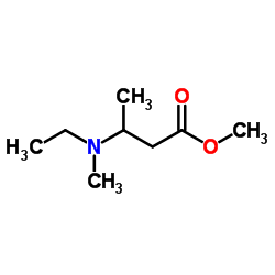 Butyric acid, 3-(ethylmethylamino)-, methyl ester (5CI) structure