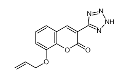 8-prop-1-en-2-yloxy-3-(2H-tetrazol-5-yl)chromen-2-one结构式