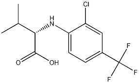 2-(2'-氯-4'-三氟甲基苯胺)-3-甲基丁酸结构式