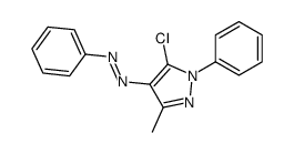 Pyrazole, 5-chloro-3-methyl-1-phenyl-4-phenylazo- Structure