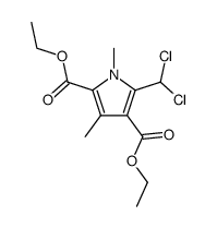 diethyl 5-(dichloromethyl)-1,3-dimethyl-1H-pyrrole-2,4-dicarboxylate Structure