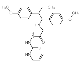 1-[[2-[1,2-bis(4-methoxyphenyl)butylamino]acetyl]amino]-3-prop-2-enyl-thiourea结构式