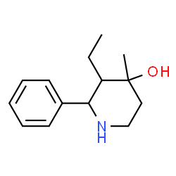 4-Piperidinol,3-ethyl-4-methyl-2-phenyl-(8CI) Structure