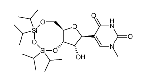 N1-methyl-3',5'-O-(1,1,3,3-tetraisopropyldisiloxane-1,3-diyl)-ψ-uridine结构式