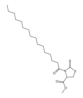 rac.-3-hexadecanoyl-4-methoxycarbonyl-1,3-thiazolidine-2-thione Structure