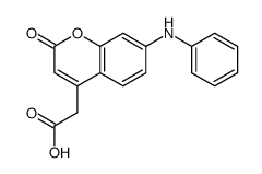 7-anilinocoumarin-4-acetic acid structure