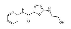 5-(2-hydroxyethylamino)-N-pyridin-2-ylfuran-2-carboxamide结构式