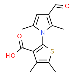2-(3-Formyl-2,5-dimethyl-1H-pyrrol-1-yl)-4,5-dimethyl-3-thiophenecarboxylic acid结构式
