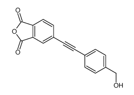5-[2-[4-(hydroxymethyl)phenyl]ethynyl]-2-benzofuran-1,3-dione Structure
