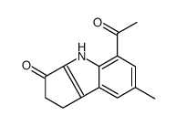 5-acetyl-7-methyl-2,4-dihydro-1H-cyclopenta[b]indol-3-one结构式