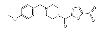 [4-[(4-methoxyphenyl)methyl]piperazin-1-yl]-(5-nitrofuran-2-yl)methanone结构式