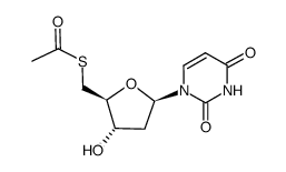 5-acetylthio-2',5'-dideoxyuridine结构式