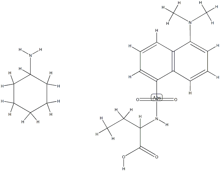 ()-2-[[[5-(dimethylamino)-1-naphthyl]sulphonyl]amino]butyric acid,compound with cyclohexylamine (1:1)结构式