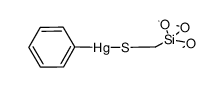 phenyl(((trimethoxysilyl)methyl)thio)mercury Structure