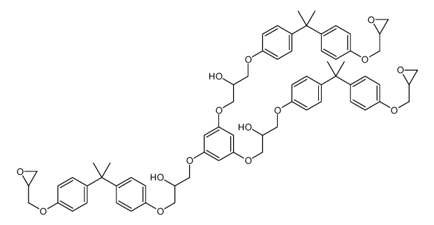 1,1',1''-[benzene-1,3,5-triyltris(oxy)]tris[3-[4-[1-methyl-1-[4-(oxiranylmethoxy)phenyl]ethyl]phenoxy]propan-2-ol]结构式