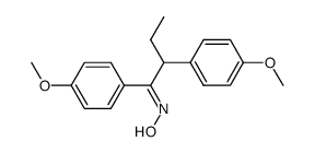 1,2-bis-(4-methoxy-phenyl)-butan-1-one oxime Structure