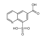 6-Quinolinecarboxylic acid,8-sulfo-结构式